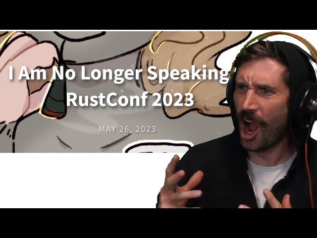 Stepping Down From RustConf and Rust Project Controversy