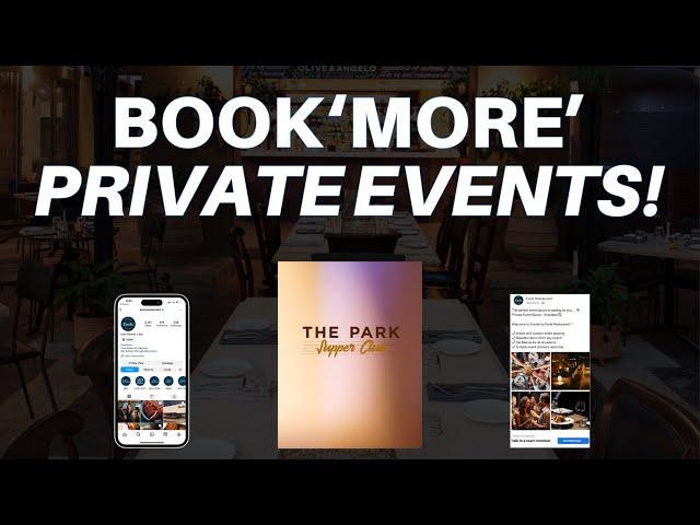 how to book More private events for any restaurant!