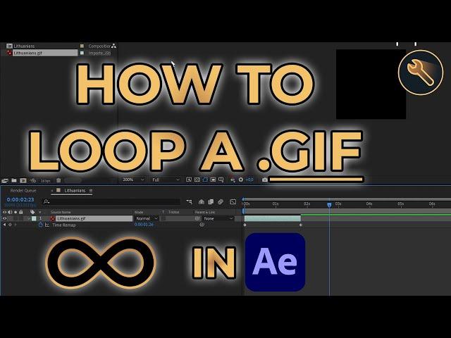 How to keep a gif looping in after effects