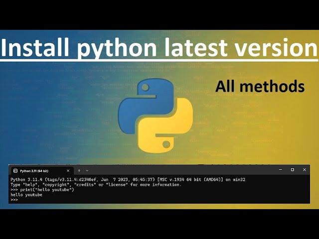 How to install python on windows 10 and 11 | Full guide and sample run