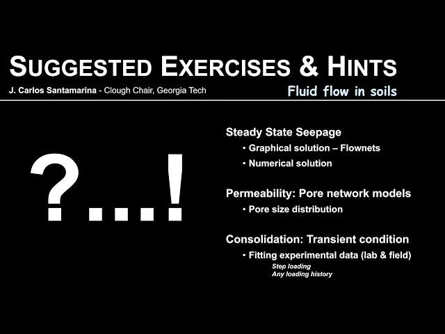 S4d-1.  Suggested Exercises & Hints - Seepage and Consolidation