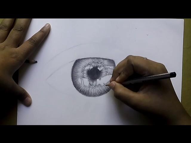 How to draw eye(videono.2) (TIME LAPSE) DRAW BY SHUBHAM RAJ SINGH