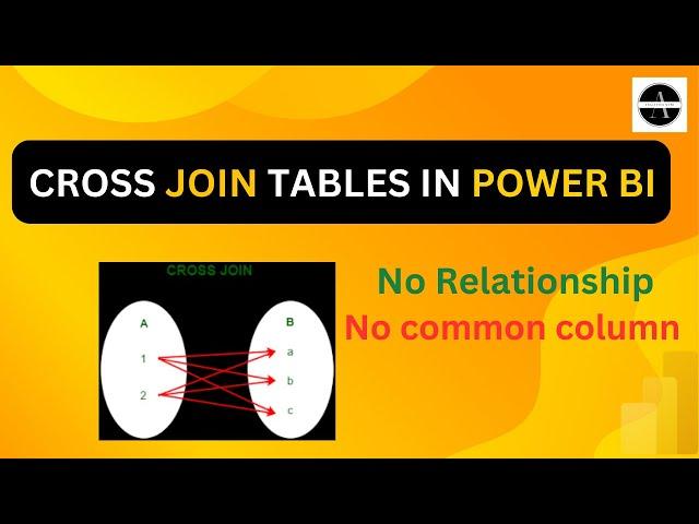 How to cross-join in power BI with no relation and no common column between tables.