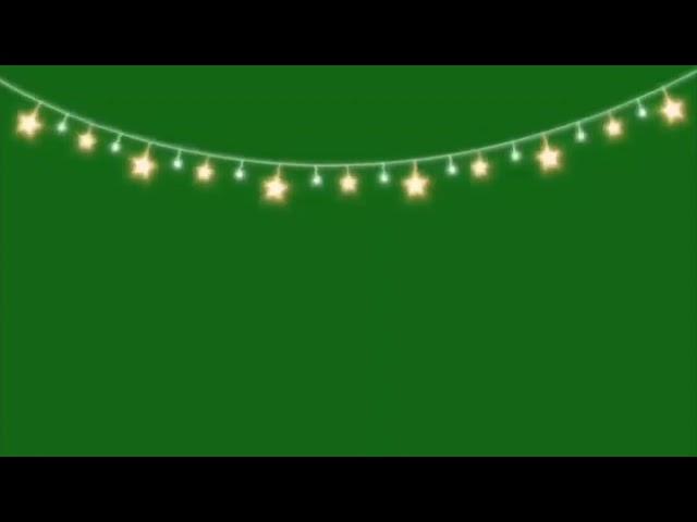 Free green screen of fairy lights