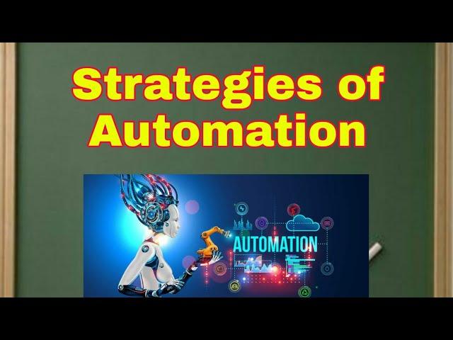 Automation strategies- Mechanical Engineering