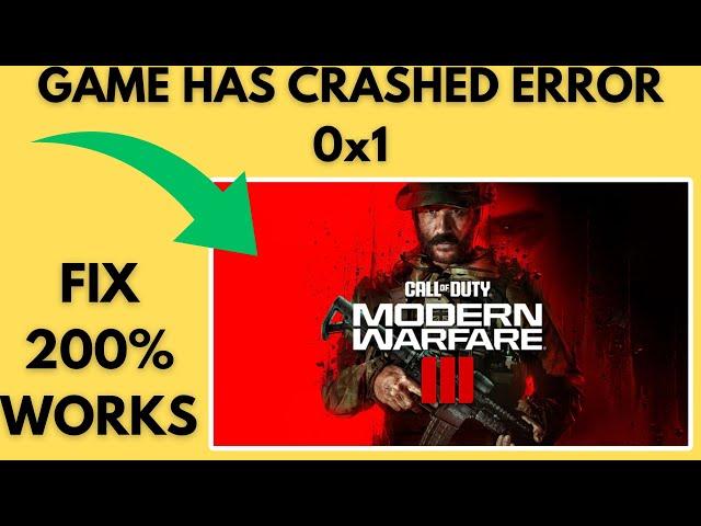 COD Modern Warfare 3 Error Code 0x1 - Game Has Crashed (Fix 200% Works)