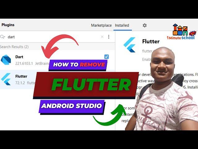 flutter project - How to uninstall flutter from Android Studio