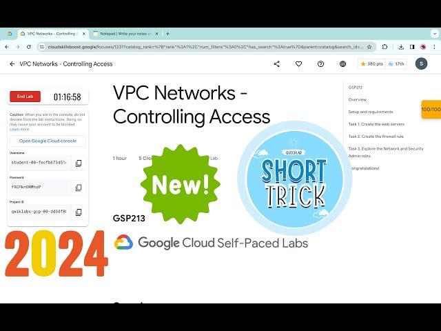 [NEW 2024] VPC Networks - Controlling Access || #qwiklabs || #GSP213 ||  [With Explanation️]