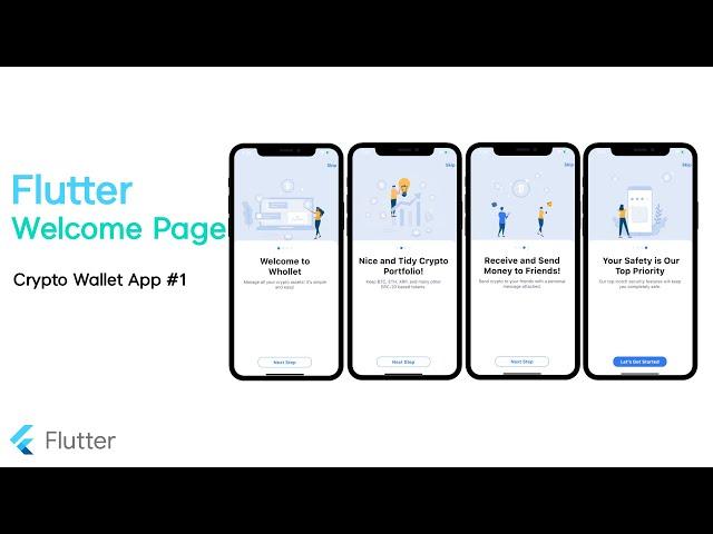 Flutter Welcome Page - Speed Code [Crypto Wallet App #1]