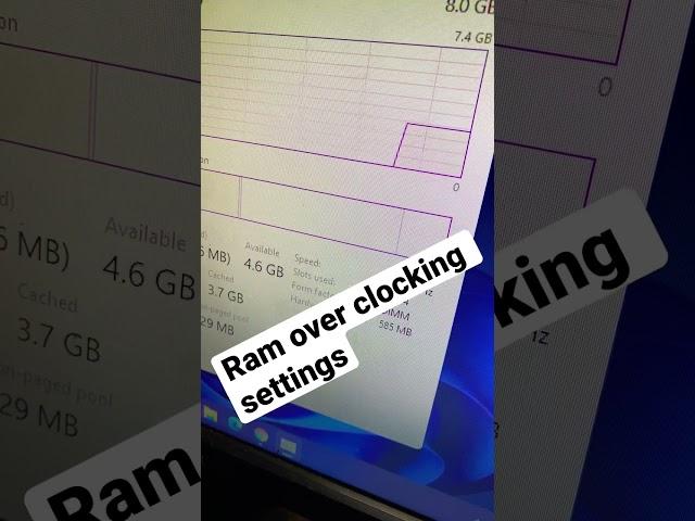 Ram overclock settiings #shorts #overclocking