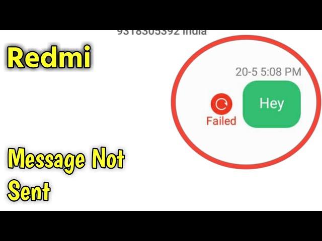 How To Fix Redmi Mobile Message Not Sent | Redmi Phone Message Not Sending! Problem Solved