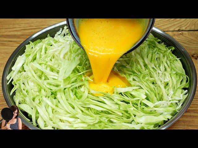 I take cabbage and 2 eggs. This recipe will drive you crazy! Family recipe! ASMR