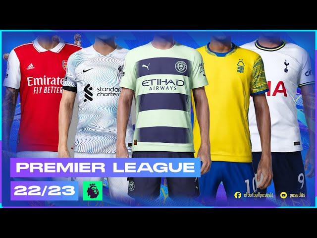 PES 2021 FULL PREMIER LEAGUE KIT PACK NEW SEASON 2022-2023