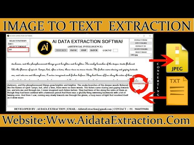 Image to Text / Notepad AI Data Extraction Converter Software for Data Entry Free Download