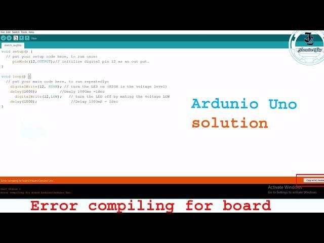 Error compiling for board ardunio/Genuino Uno |Ardunio Program Solution |#Original |#InventiveSky