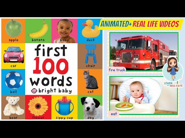 FIRST 100 WORDS for Baby Book by Priddy | Animated Read Aloud for Babies & Toddlers | Learn to Talk