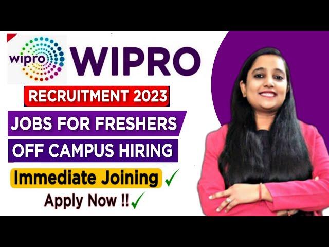 Wipro Recruitment 2023 | Wipro Jobs For Freshers 2023 | Graduate | Job Vacancy 2023 | Mnc Jobs