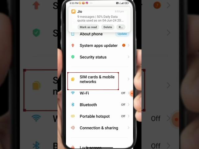 How to turn On data roaming in redmi note 10 / #shorts #ainul #vidio