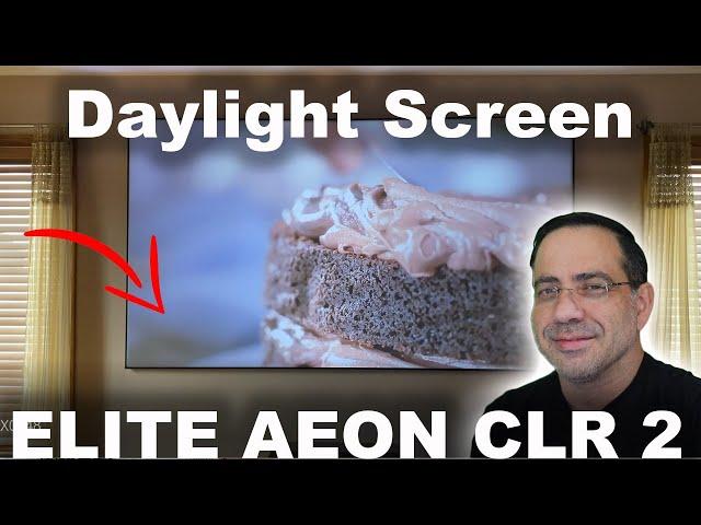 ELITE SCREEN AEON CLR2 Projector Screen AMAZING Image Even in Daylight