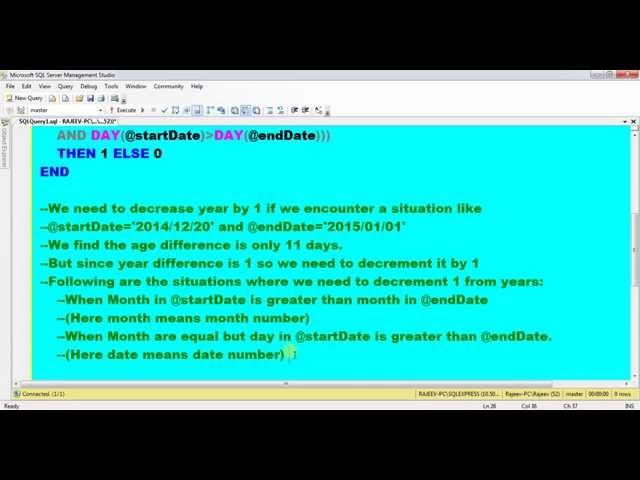 Most Simple way to Calculate Age using SQL (UPDATED)