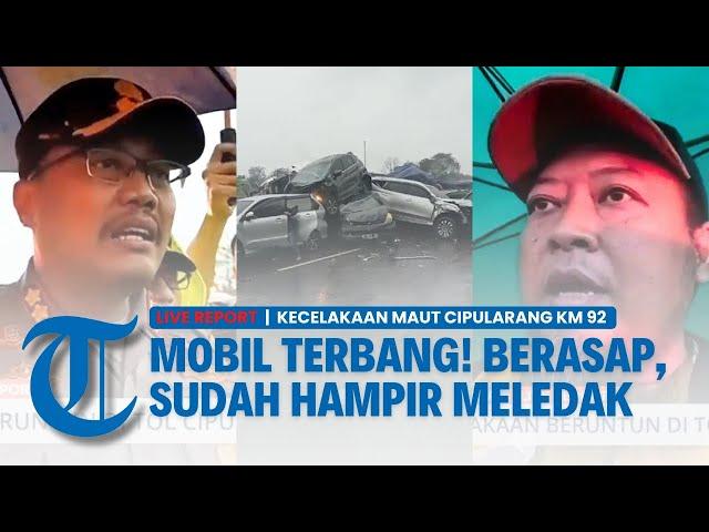 SITUASI TERKINI KECELAKAAN BERUNTUN Tol Cipularang KM+92 , Puluhan Mobil Rusak Parah | LIVE REPORT