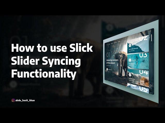 How to use Slick Slider Syncing on your website | jQuery Slick Slider Tutorial | How To Use Carousel