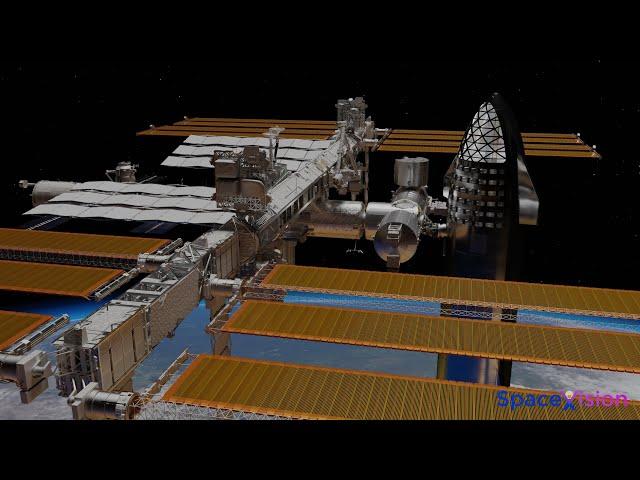 SpaceX Starship docking with ISS (International Space Station)