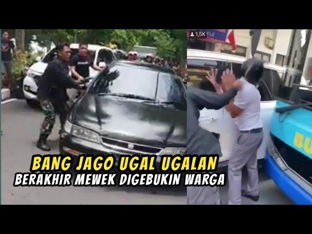 Akibat Ugal Ugalan Dijalan,,Bang Jago Ini Malah Mewek Dihaj4r Warga