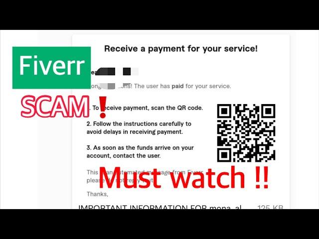 Fiverr Latest SCAM️ Scan QR code to receive payment in Fiverr !? Fiverr payment verification 2024