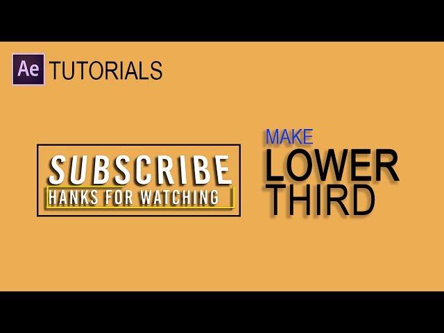 How To Make lower third animation Text Title #Part3 ( After Effects Tutorial )