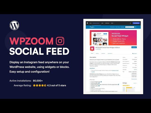 Add Instagram Feeds in WordPress with the WPZOOM Social Feed Plugin