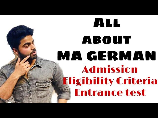 All about MA German | Admission | DU | Eligibility | German