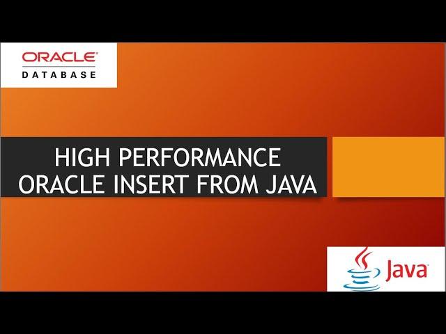 High performance ORACLE insert from Java