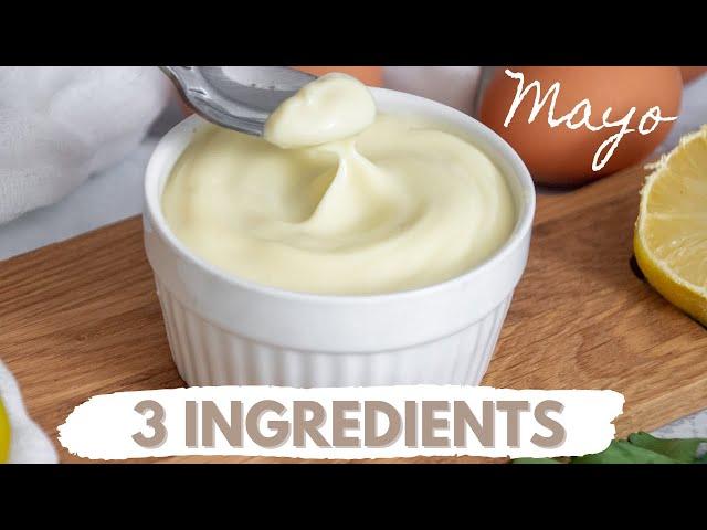 Homemade Mayonnaise in less than 2 minutes with 3 INGREDIENTS ONLY #Shorts