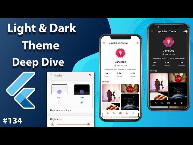 Flutter Tutorial - Flutter Dark Mode Switch - Light & Dark Theme For Android & iOS