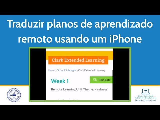 (Portuguese) Traduzir planos de aprendizado remoto usando um iPhone