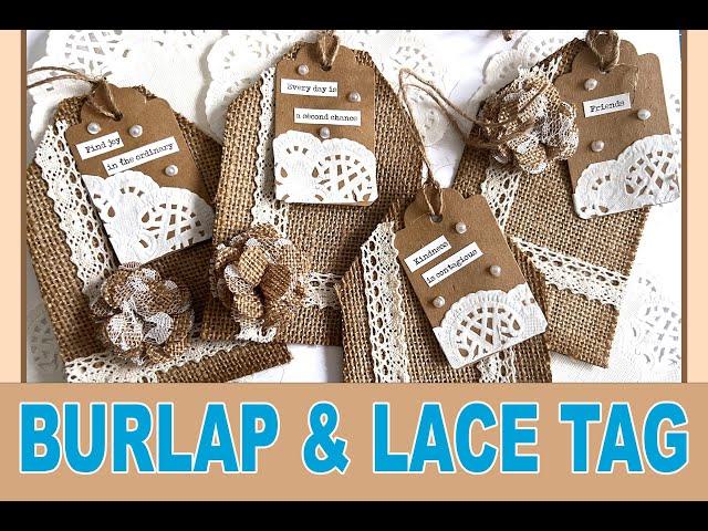 Easy Vintage Burlap & Lace Tags