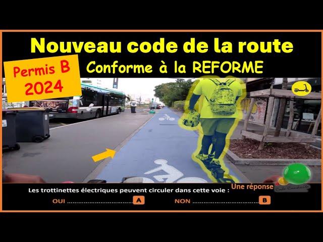 TEST Nouveau code de la route 2024 conforme à la nouvelle réforme GRATUIT n° 80