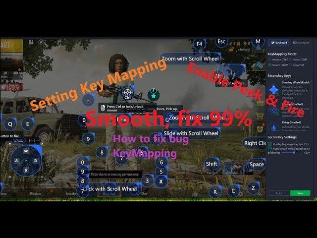 GameLoop 2022: Setting & Fix bug Key Mapping - Enable Peek & Fire (𝙋𝙐𝘽𝙂 𝙈𝙤𝙗𝙞𝙡𝙚 𝙋𝘾)