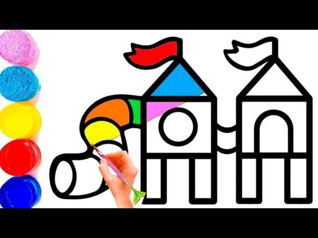 Playground Drawing, Colouring and Painting for kids | Easy drawings
