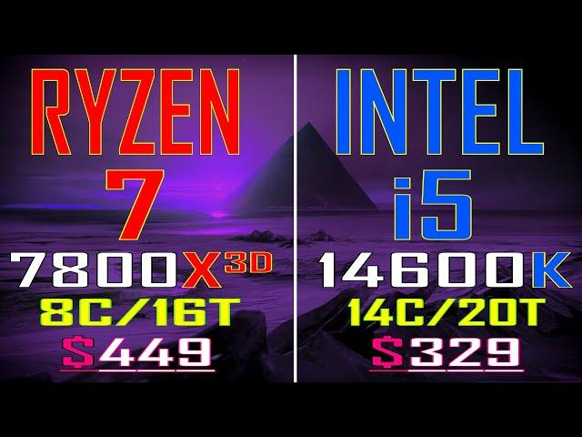 INTEL i5 14600K  vs RYZEN 7 7800X3D || PC GAMES BENCHMARK TEST ||