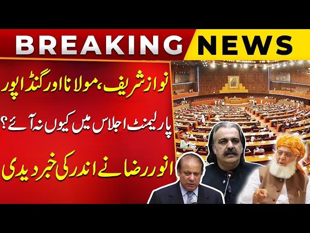 Why Did Nawaz Sharif, Maulana, and Gandapur Skip the Parliament Session? | Anwar Raza Gave Big News