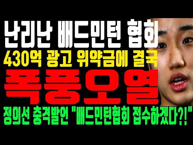 난리난 배드민턴 협회 “안세영 우습게 알다 결국 폭풍오열” 정의선 회장 반응이 더 대박