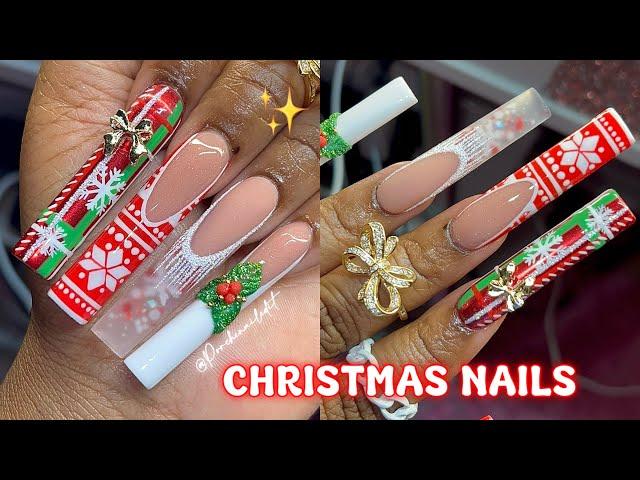 CHRISTMAS NAILS  | WHERE HAVE I BEEN?  | ACRYLIC NAIL TUTORIAL + GIVEAWAY ! 