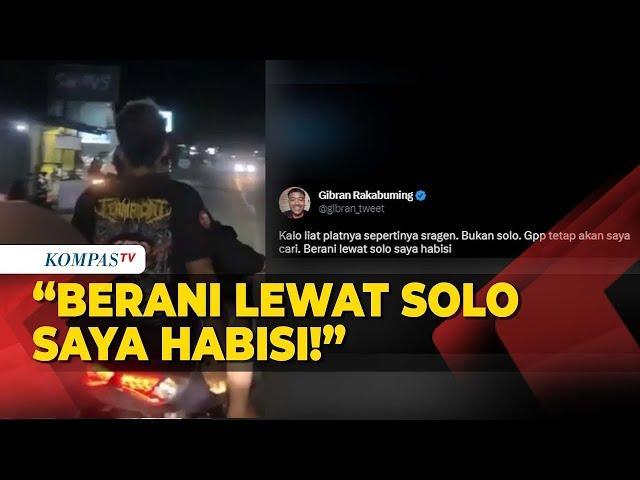 Jengkel! Begini Cuitan Gibran Respons Aksi Pemuda Seret Samurai di Jalanan Sragen Jawa Tengah