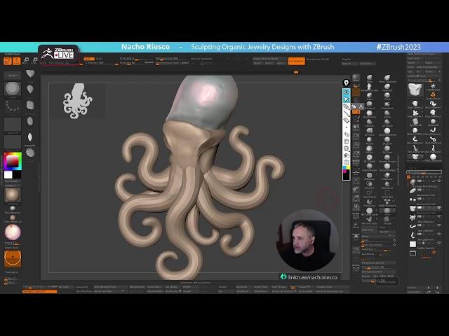 Sculpting Organic Jewelry Designs with ZBrush – Nacho Riesco Gostanza – ZBrush 2023