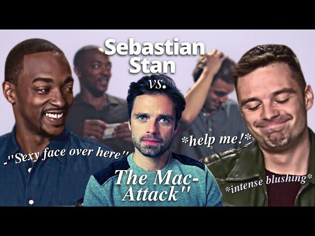 Sebastian Stan being ATTACKED by Anthony Mackie’s compliments for 3 minutes straight…