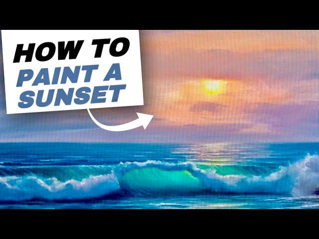 How I Paint A Romantic SUNSET Mural [5 Tips]