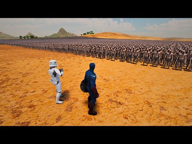 CAPTAIN AMERICA & STORMTROOPER  VS 200,000 ZOMBIE - ULTIMATE EPIC BATTLE UEBS2 021