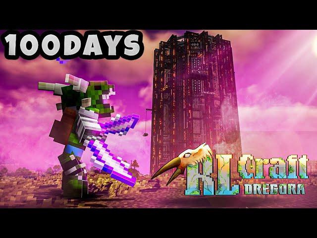 I Survived 100 Days In RLCraft DREGORA in Minecraft Hardcore